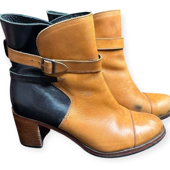 1883 BY WOLVERINE Women’s Brown and Black Leather 1000 Mile Bonny Pull-On Boots - Picture 2 of 10